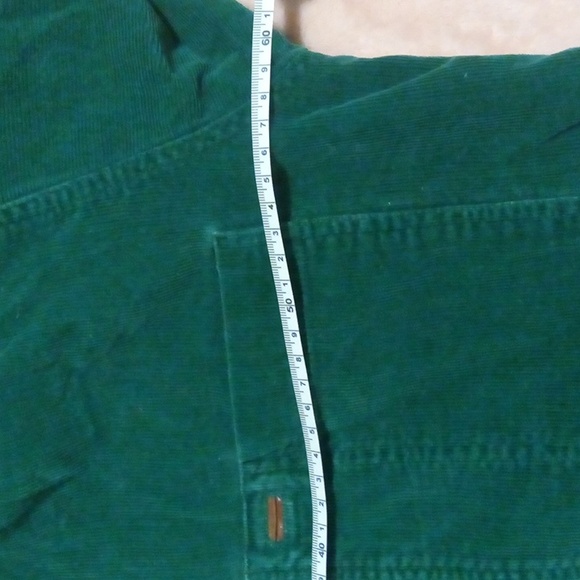 Great Canadian rugged wear corduroy green button down 90s - Picture 5 of 7